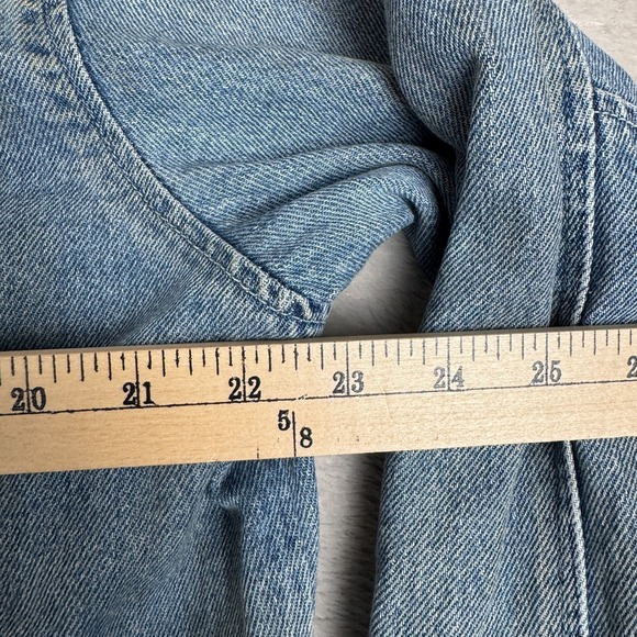 RTA Denim Full Zip Jacket Mens L Blue Preowned Cotton Comfort Lightwash Travel - Picture 8 of 8